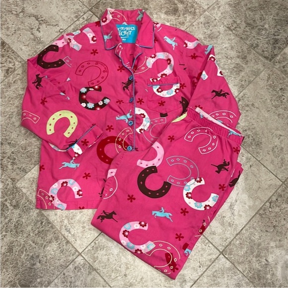 🤠 Victoria’s Secret Pink Horseshoe Cowgirl 💯% Cotton Flannel Pajama Set - Picture 3 of 16